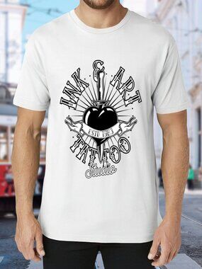 Ink & Art Tattoo Studio Graphic Tee - White